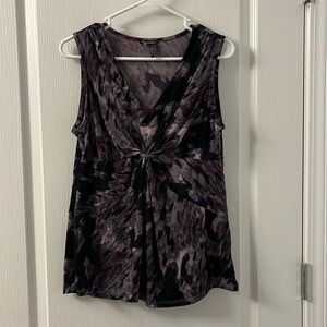 Purple and black Sleeveless dress shirt. Large